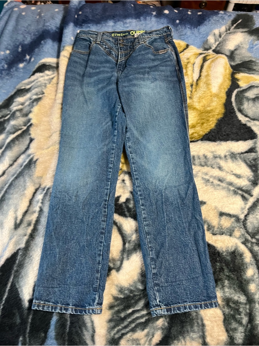 Cruel denim Women’s Straight Leg Jeans in Classic Blue Denim